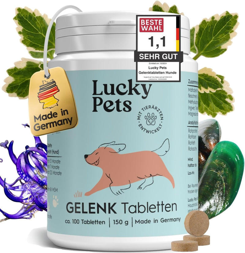 Lucky Pets Gelenktabletten – natürliche Hilfe gegen Arthrose, Gelenk­schmerzen und Bewegungsprobleme