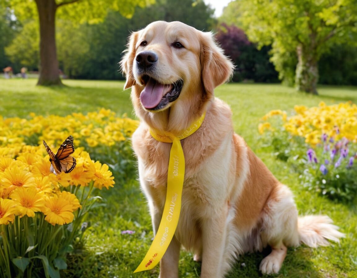 Gelbe Schleife beim Hund: Bedeutung und richtige Anwendung