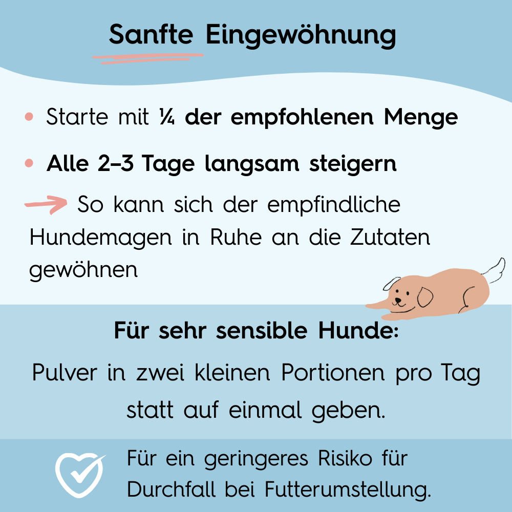 Lucky Pets Zahnpflegepulver für Hunde – ohne Bürste, 100% natürlich