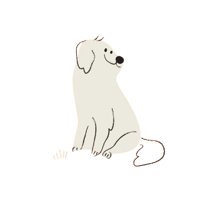 Gezeichneter Lucky Pets Hund