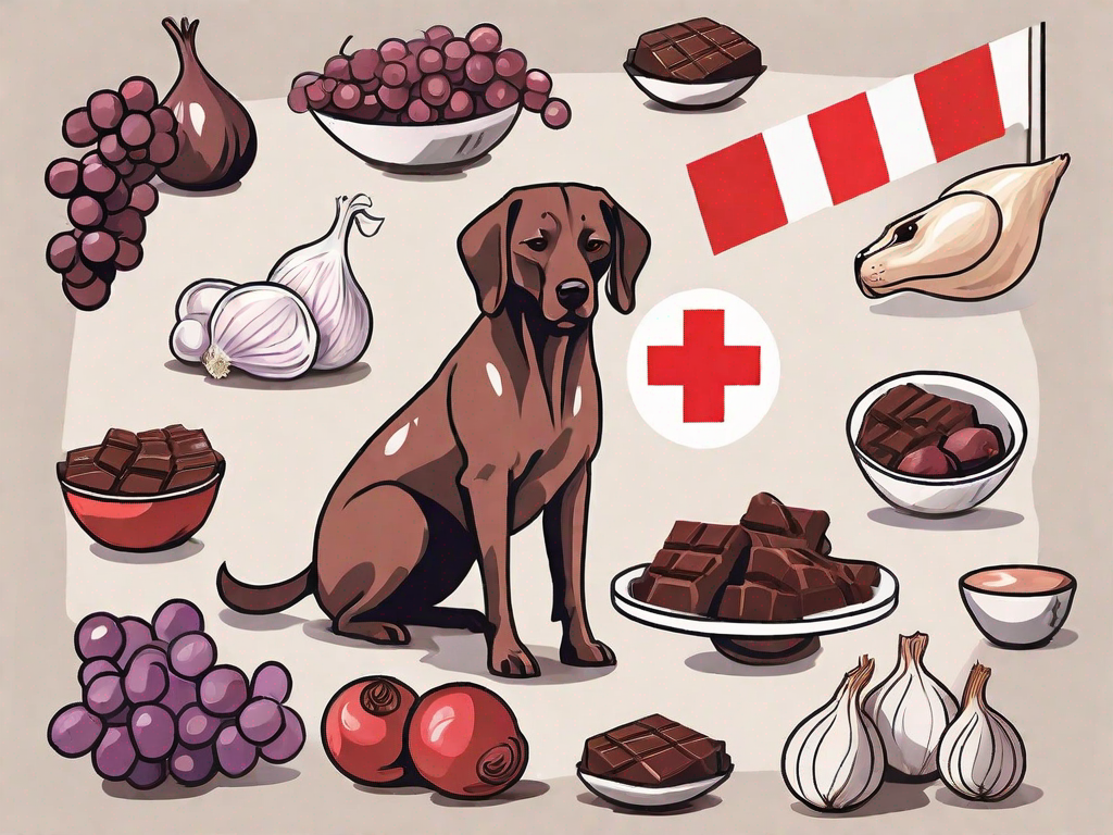 Various foods like chocolate