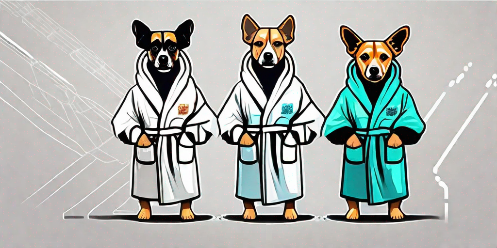 Five different types of dog bathrobes