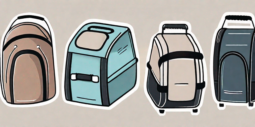 Several different types of pet carriers