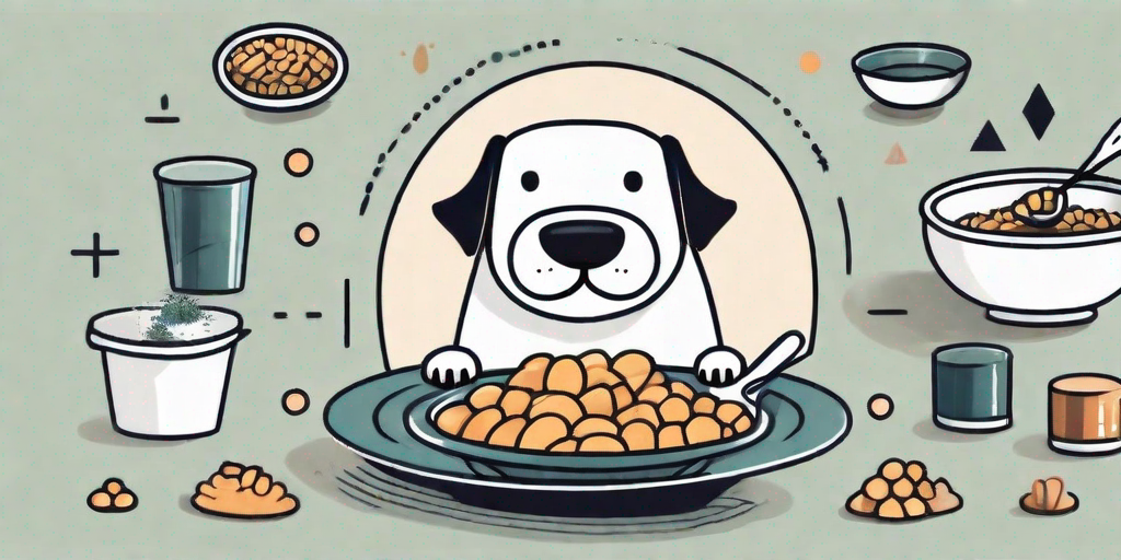 A dog happily eating dry food from a bowl