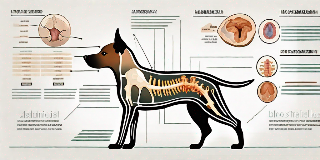 A dog's spinal column showing a wedge vertebrae