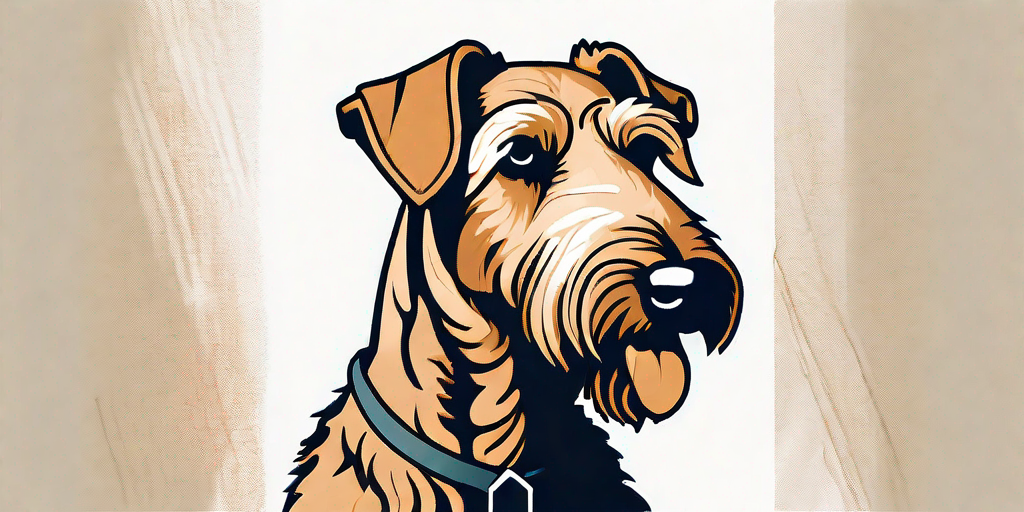 An airedale terrier in a dynamic pose
