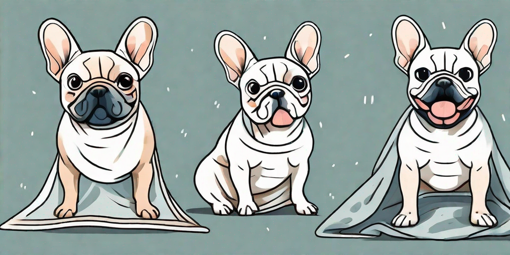 A playful french bulldog in various poses showcasing its versatility