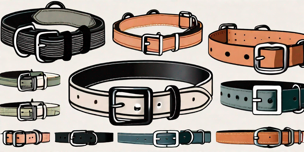 A variety of different dog collars