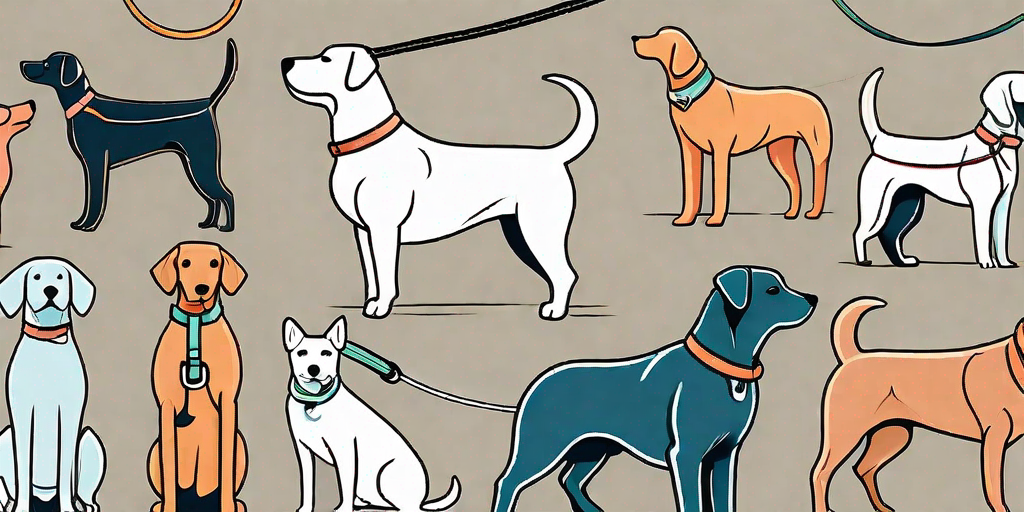A variety of dog leashes in different styles