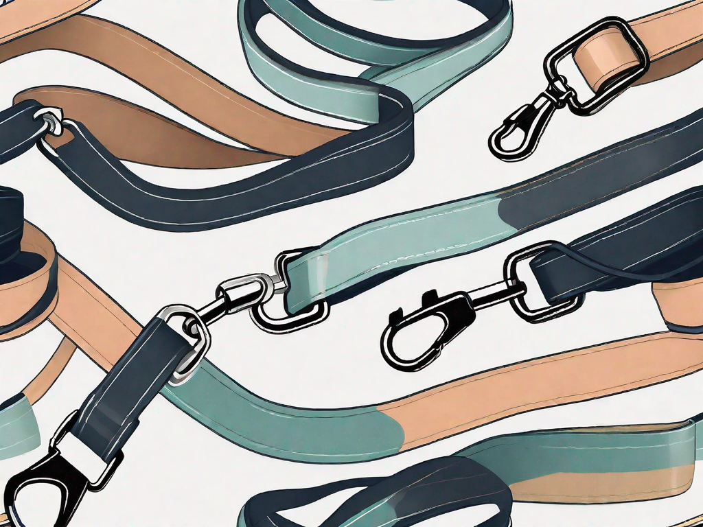 Several different types of dog leashes