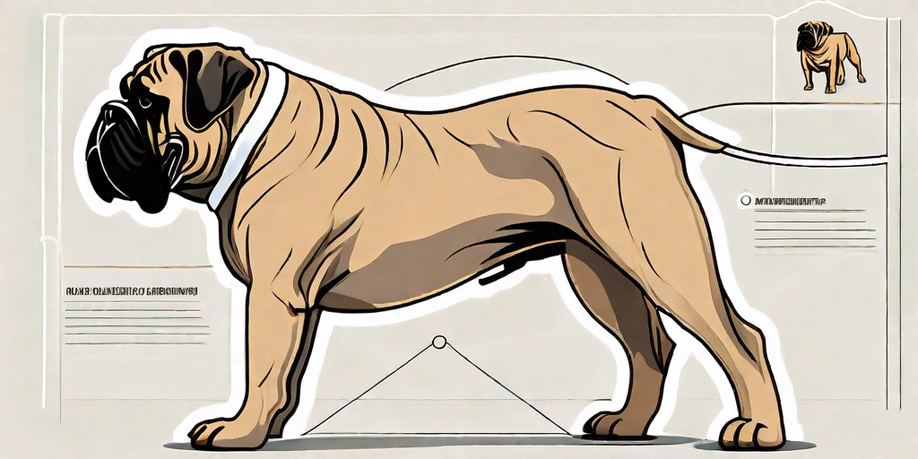 A mature bullmastiff dog showcasing its large size and strong physique