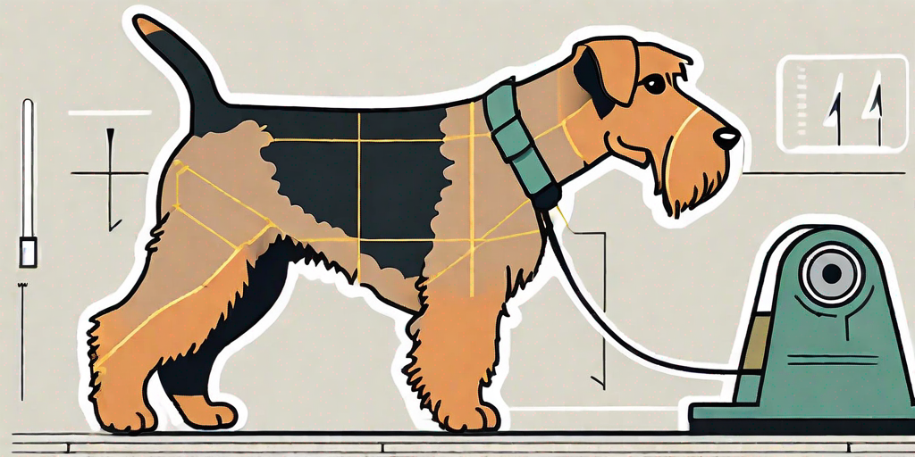 A playful welsh terrier showcasing its distinct characteristics like its wiry coat