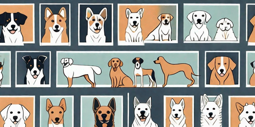 A variety of different dog breeds