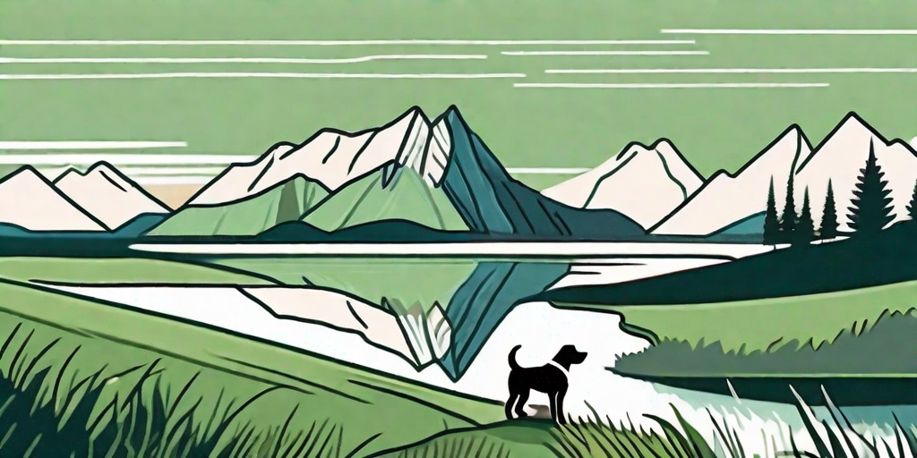 A dog exploring the scenic landscapes of the allgäu region