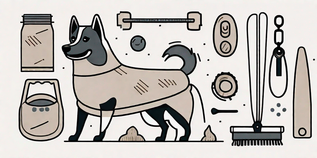A laika dog showcasing its distinct characteristics and size