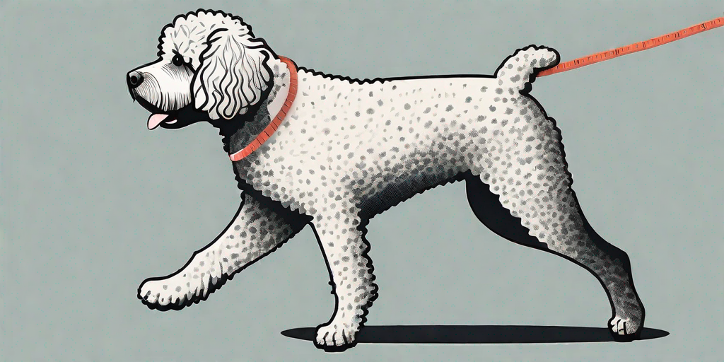 A lagotto romagnolo dog showcasing its medium size