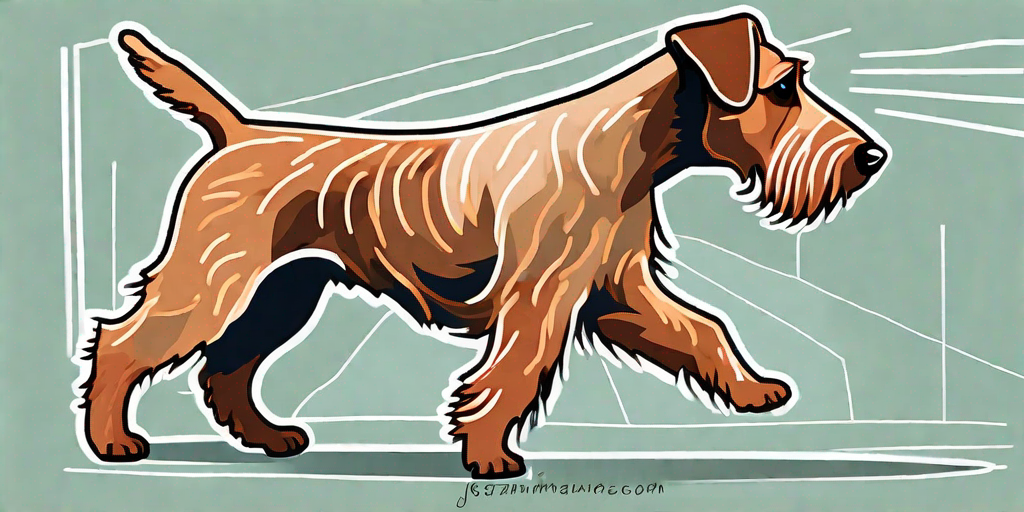 An irish terrier showcasing its distinctive characteristics such as its dense