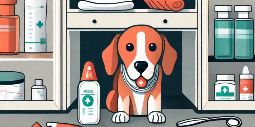 A well-stocked canine first aid kit