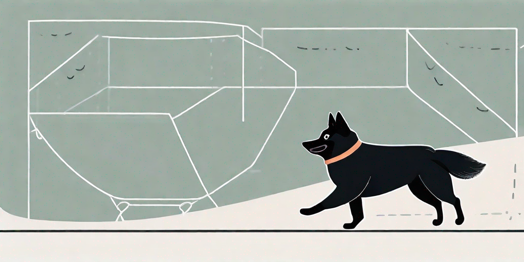 A playful schipperke dog showcasing its distinctive black coat