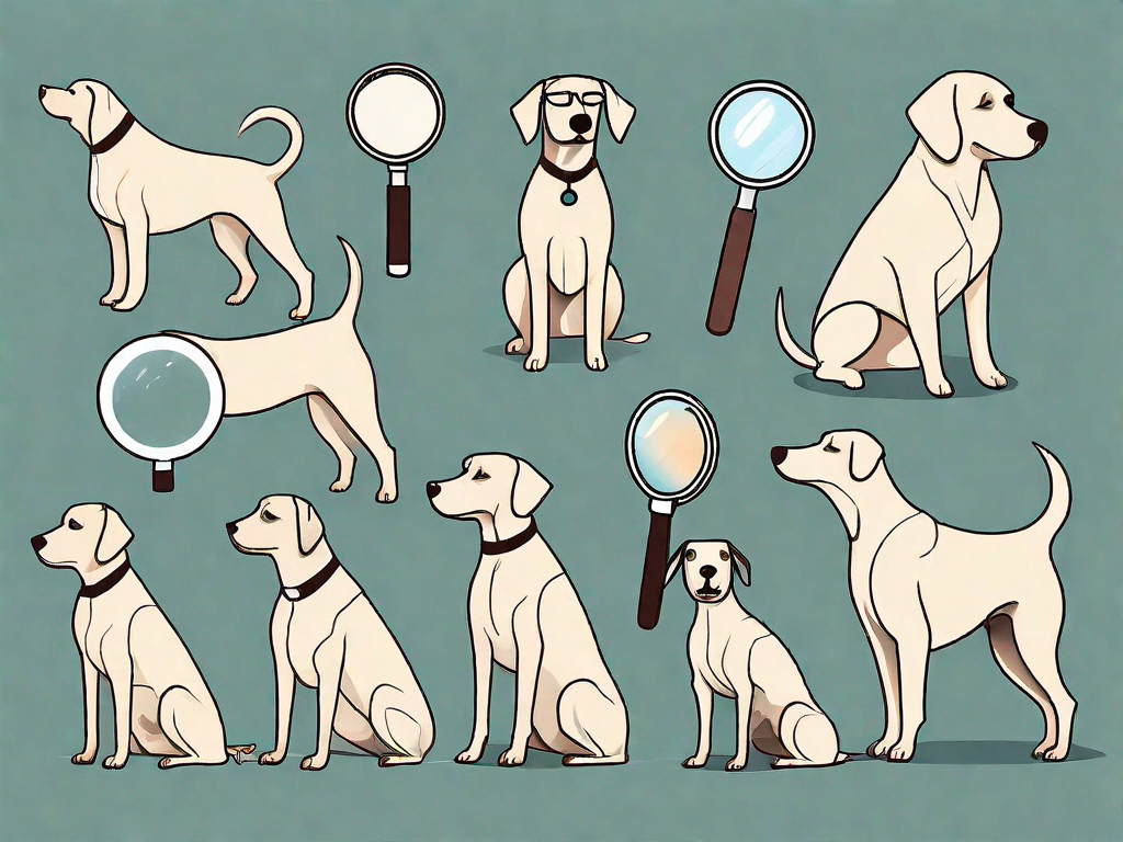 A few different dog breeds in various positions