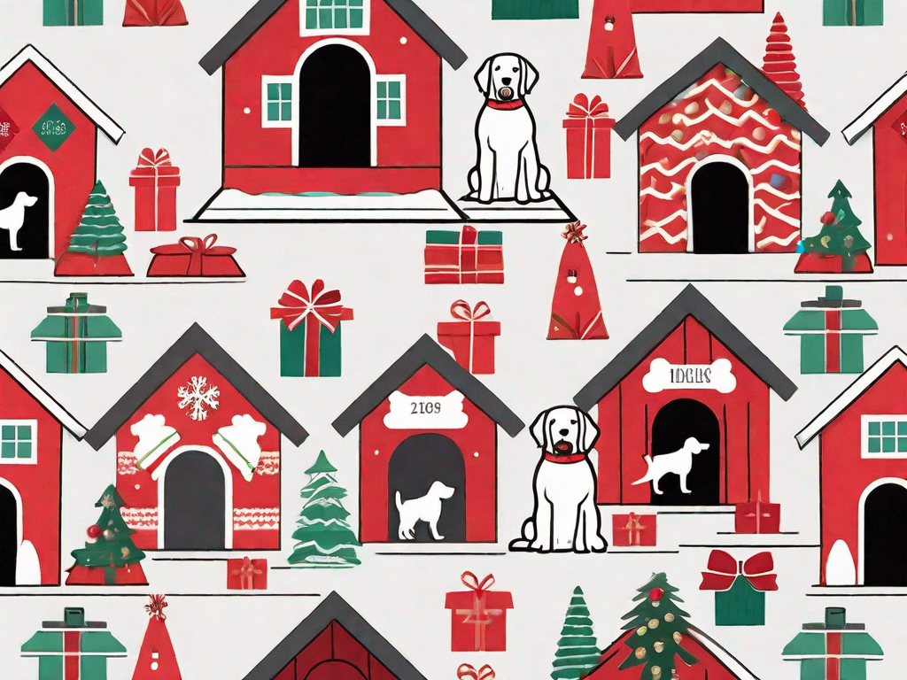 Various advent calendars filled with dog treats and toys