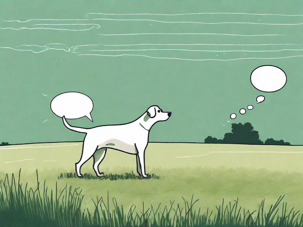 A dog in a field
