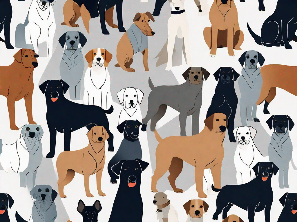 A variety of popular dog breeds