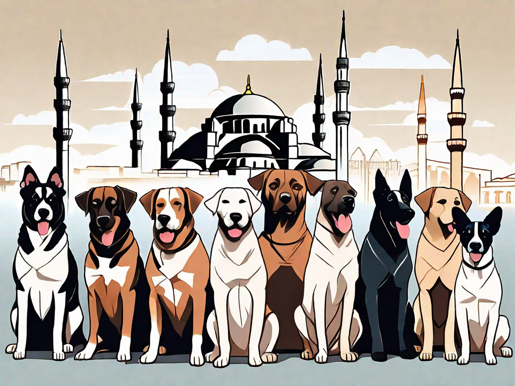 Ten different turkish dog breeds