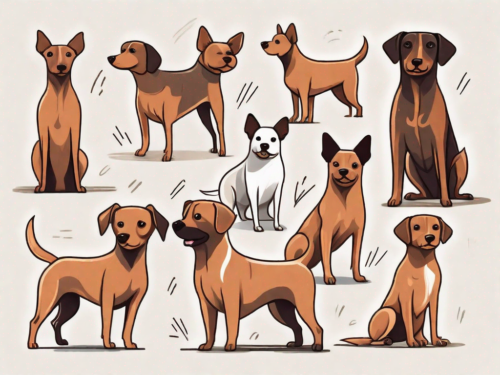 A variety of small brown dog breeds