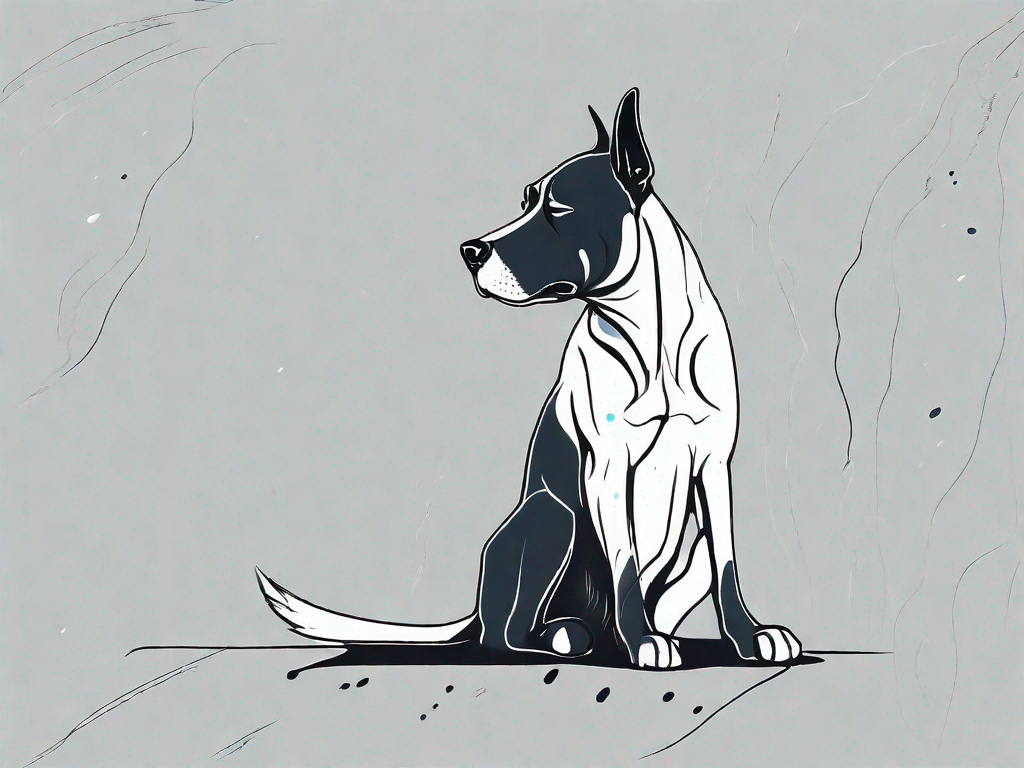 A melancholic dog with tears in its eyes